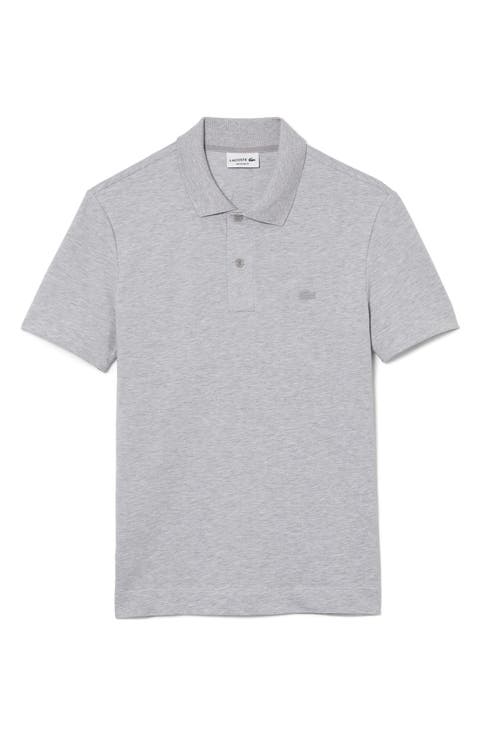 Solid Stretch Cotton Blend Polo Shirt