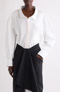 Givenchy Wide Collar Cotton Poplin Button-Up Shirt