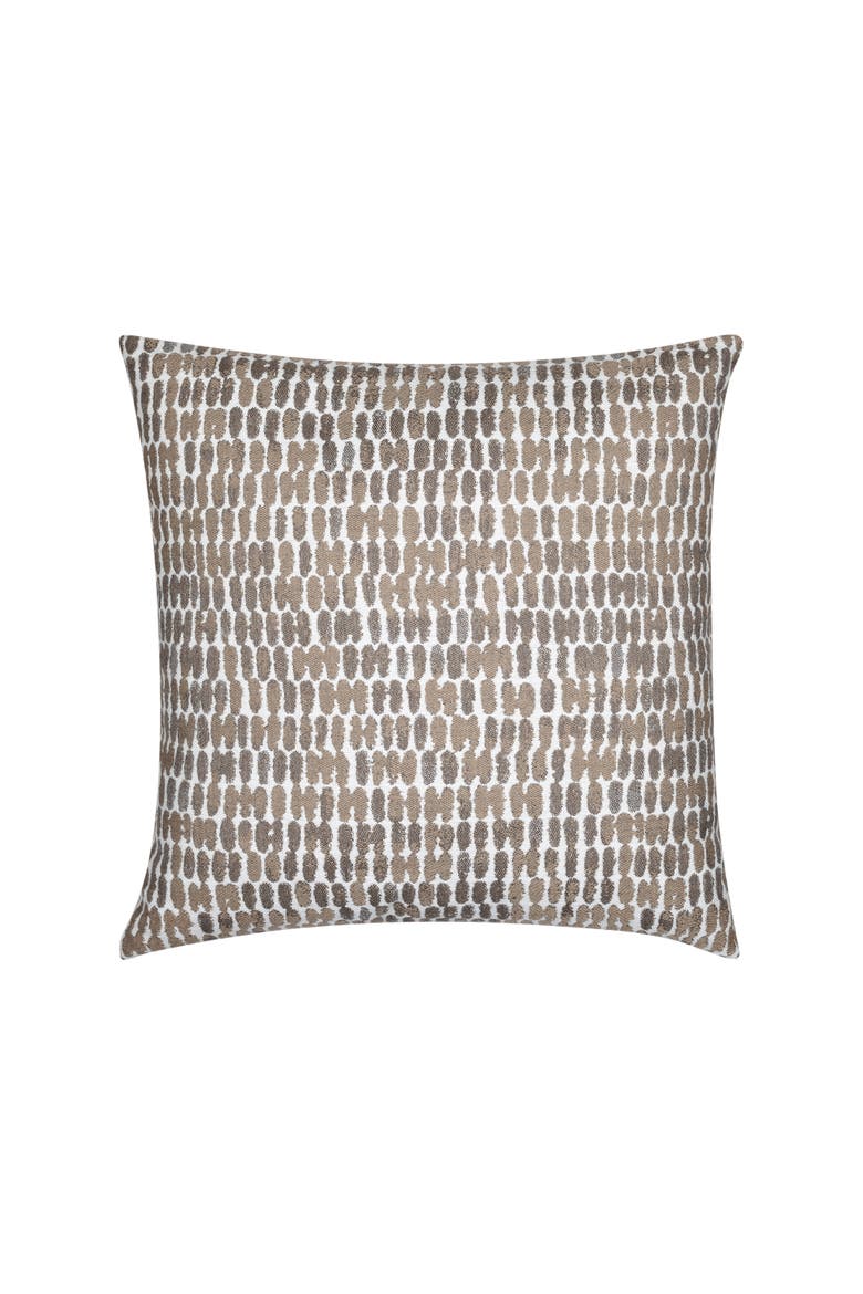 Thumbprint Indoor & Outdoor Woven Accent Pillow, Main, color, Latte