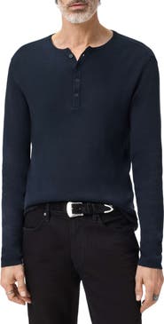 John Varvatos Javis Organic Cotton & Cashmere Rib Henley