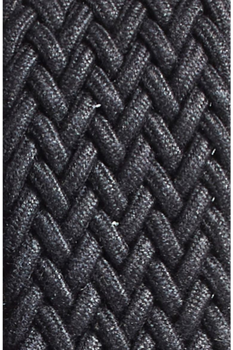 Braided Stretch Cotton Belt, Alternate, color, BLACK