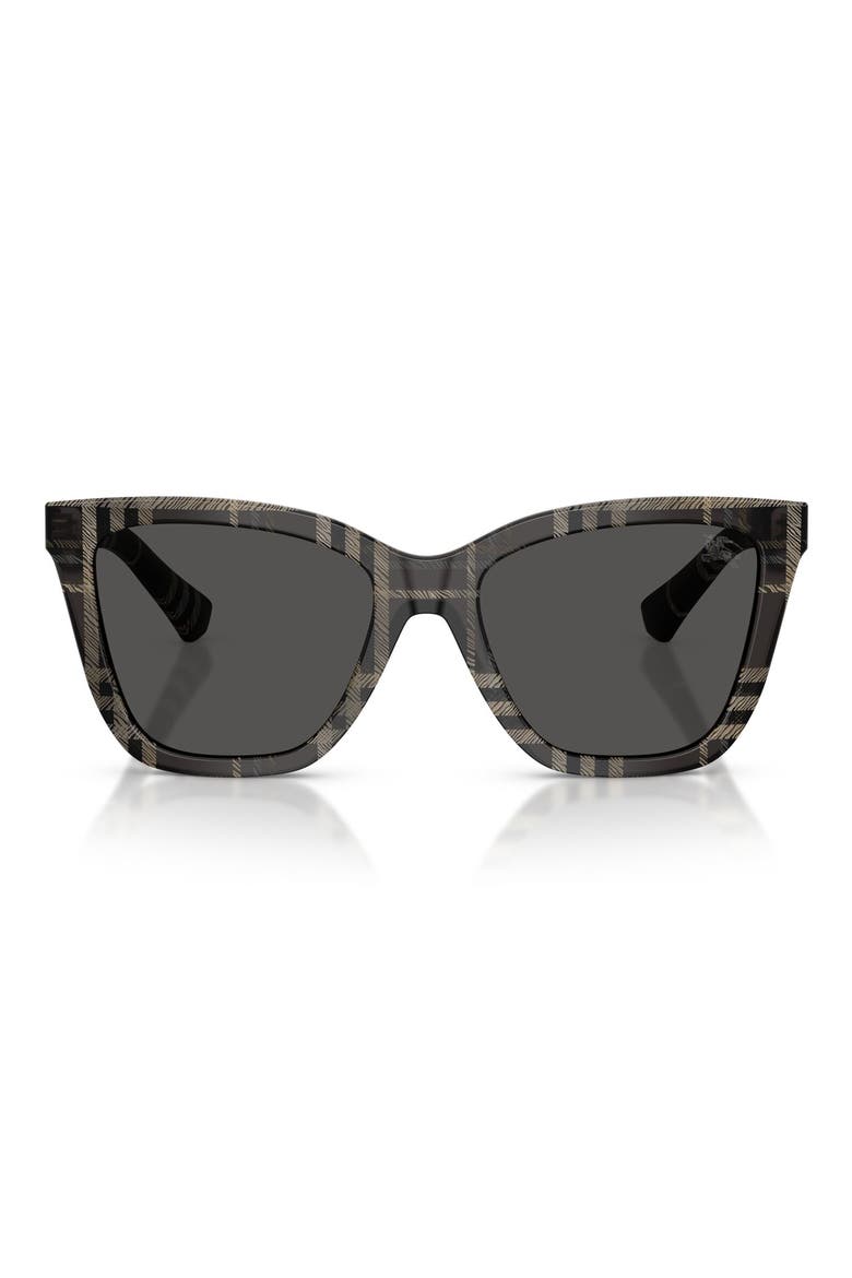 54mm Square Sunglasses, Main, color, CHECK GREY / DARK GREY