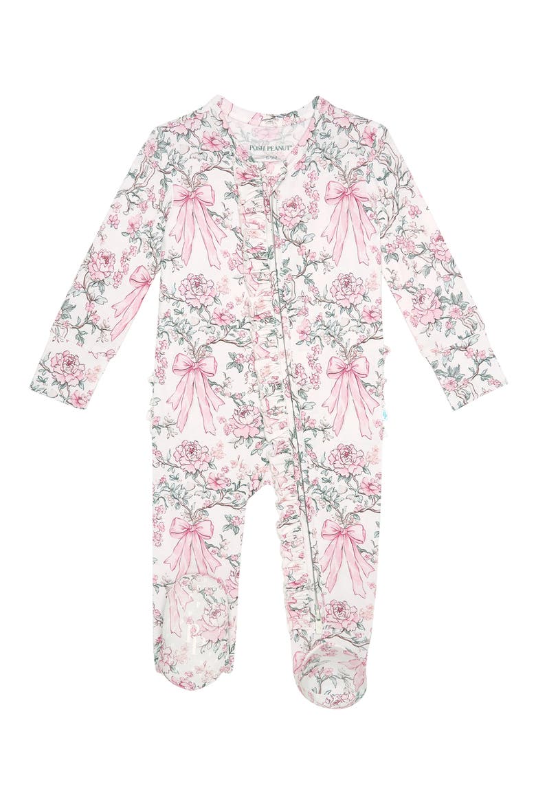 Ruffle Footie, Main, color, LIGHT/ PASTEL PINK