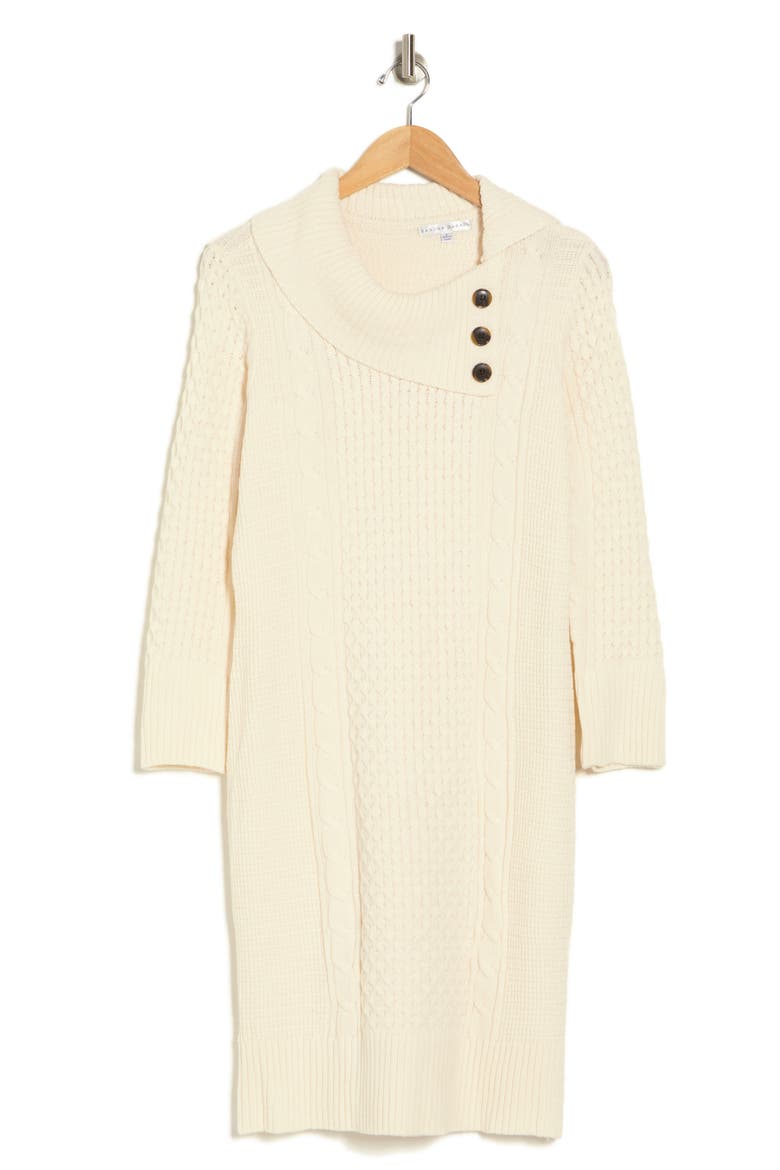 Long Sleeve Sweater Dress, Alternate, color, IVORY