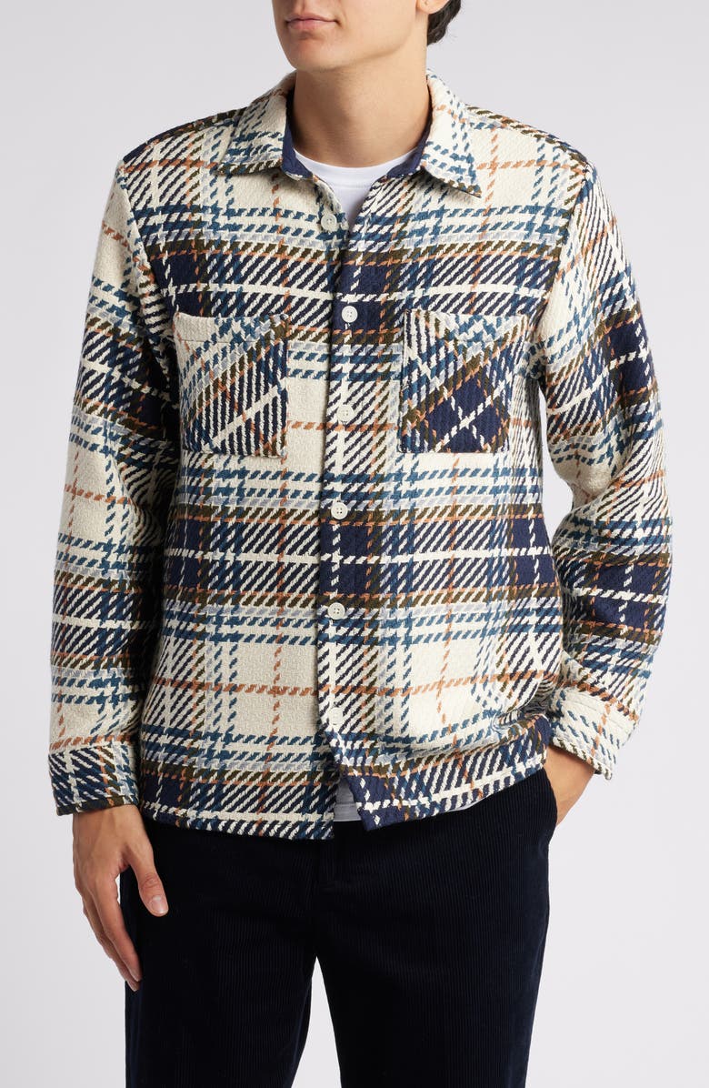 Wax London Whiting Charlton Plaid Button-Up Overshirt, Alternate, color,