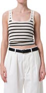 Citizens of Humanity Faye Stripe Crop Organic Cotton Blend Tank
