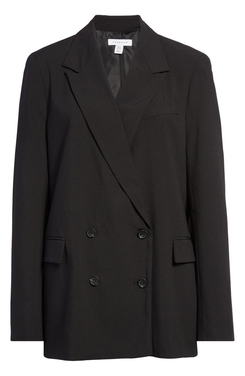 Topshop Oversize Double Breasted Blazer, Alternate, color, 