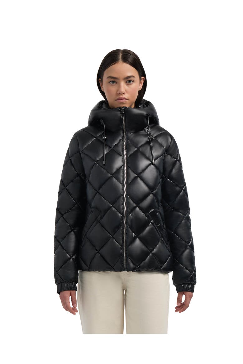 Skylynn Diamond Quilted Boxy Puffer Jacket, Main, color, Black