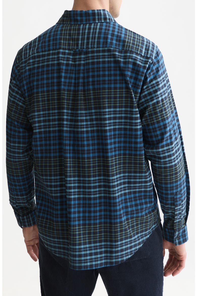 Relaxed Fit Checked Flannel Shirt, Alternate, color, METEORITE CHECK