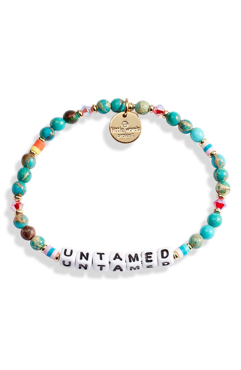 Little Words Project Untamed Beaded Stretch Bracelet, Main, color, 