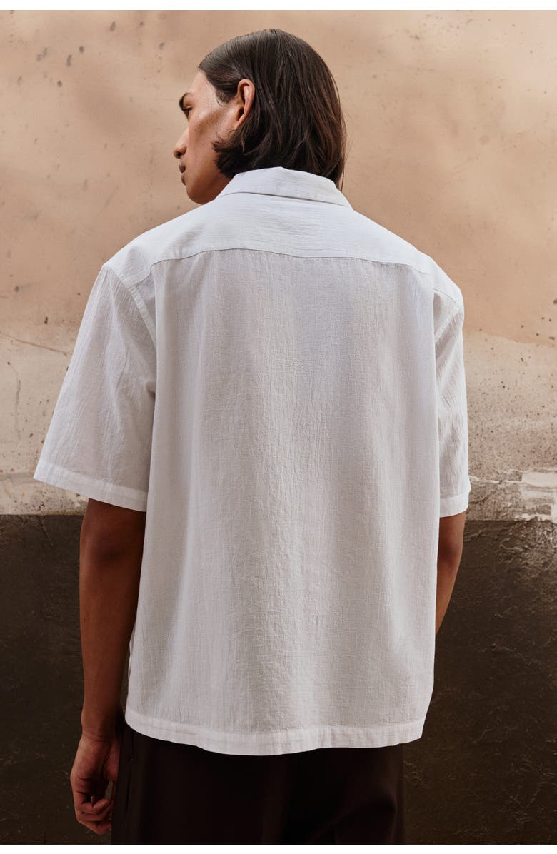 H&M Regular Fit Resort Shirt, Alternate, color, White