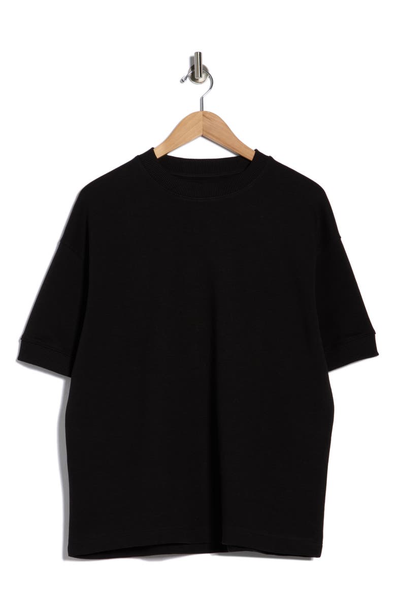 DENIM AND FLOWER Heavyweight Crewneck T-Shirt, Alternate, color, Black