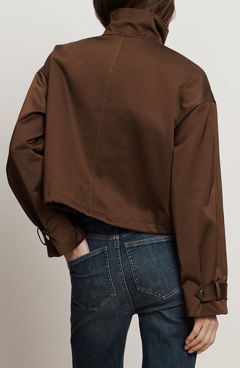 Veronica Beard Bateman Cotton Blend Jacket, Alternate, color, Walnut