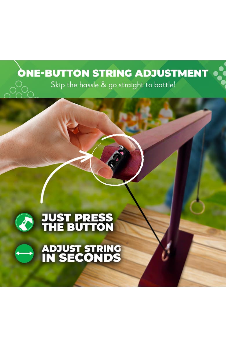 Swooc Games Battle Hooks | 2 Player Hook & Ring Game, Alternate, color, Brown