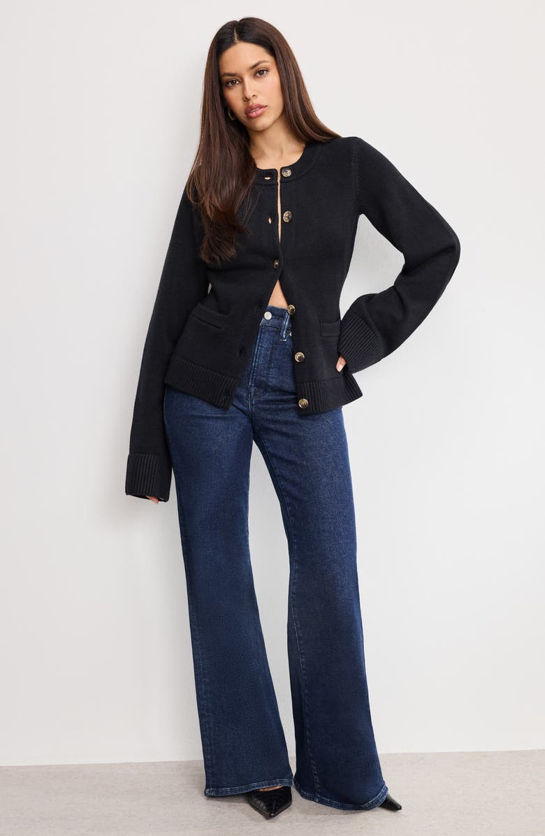 Good American Cardigan, Alternate, color, Black001