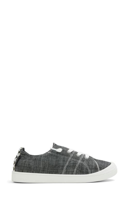 Roxy Bayshore Plus Womens Padded Insole Canvas Casual And Fashion Sneakers In Black