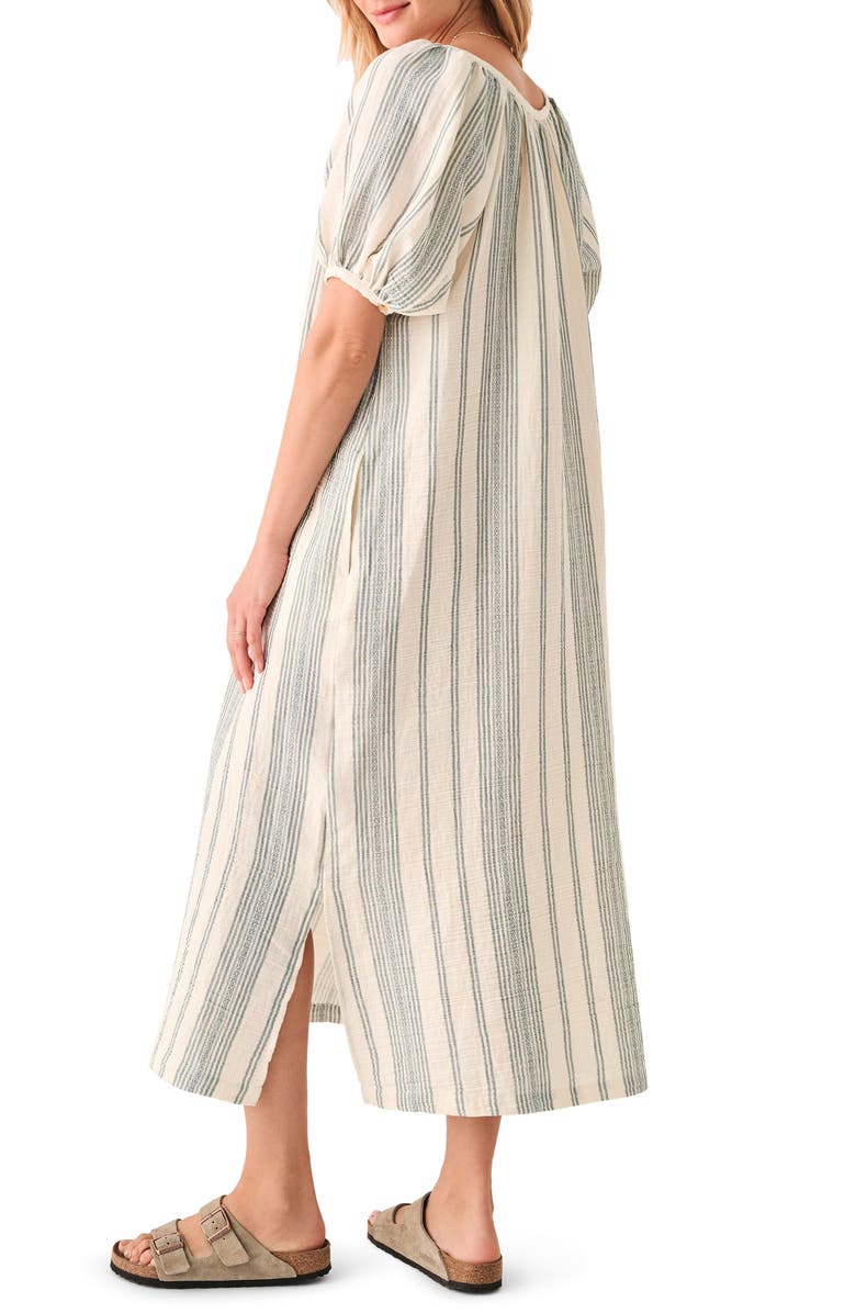 Faherty Carmel Dream Stripe Organic Cotton Gauze Dress, Alternate, color,