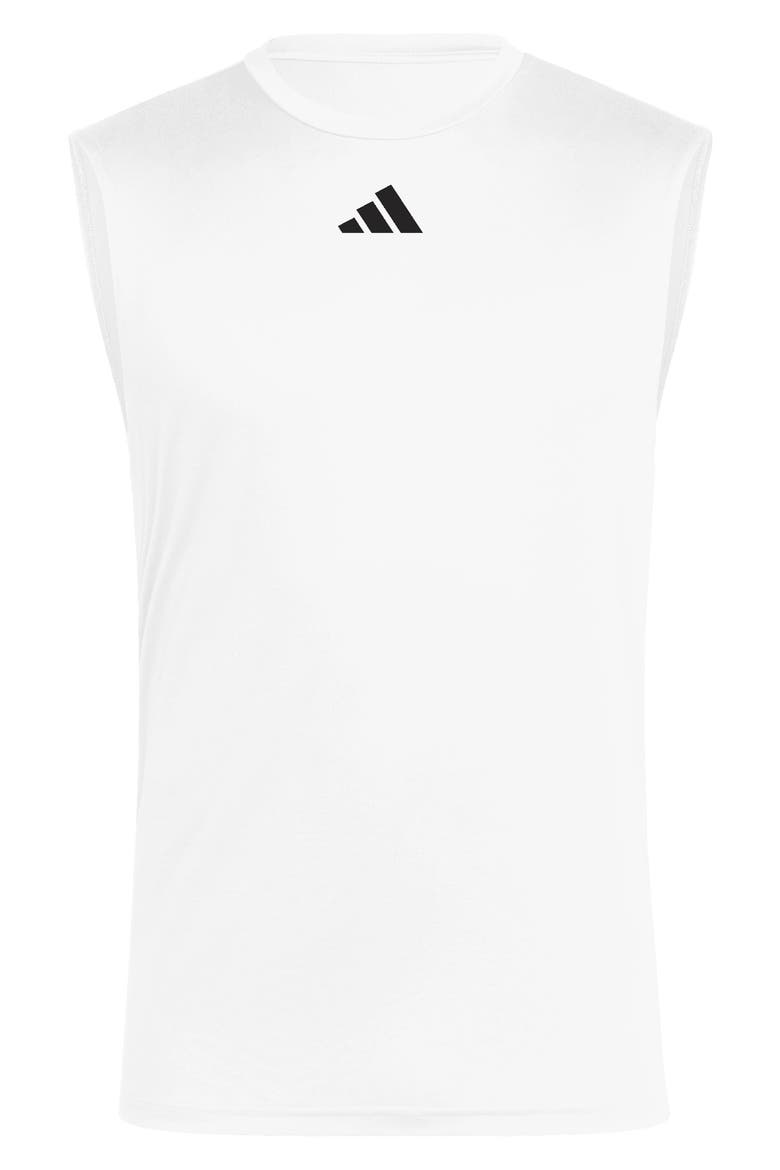 Pregame Logo Tank, Main, color, WHITE/ BLACK