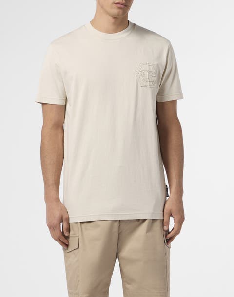 Round Neck T-Shirt Raw Edge Monogram Monogram Men