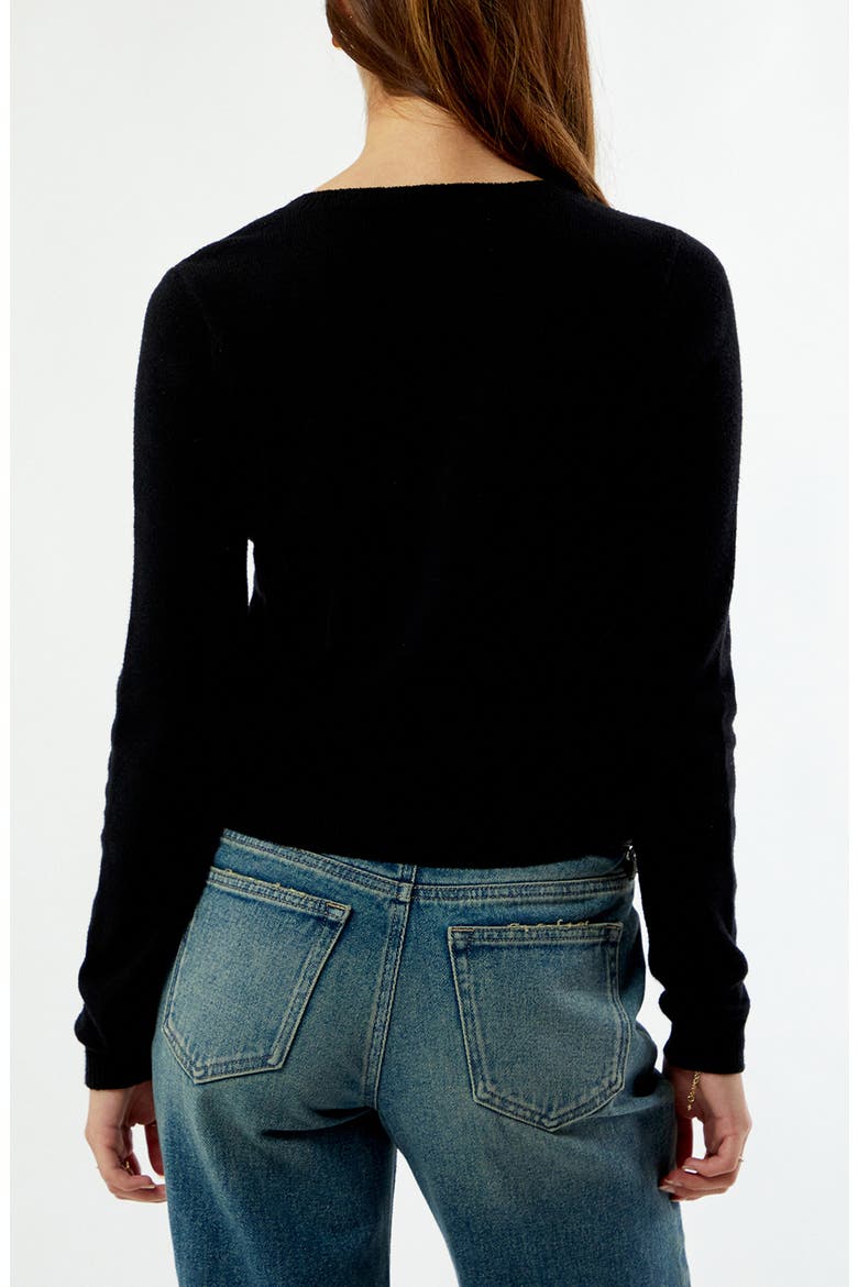 Marley Button Front Cardigan, Alternate, color, BLACK
