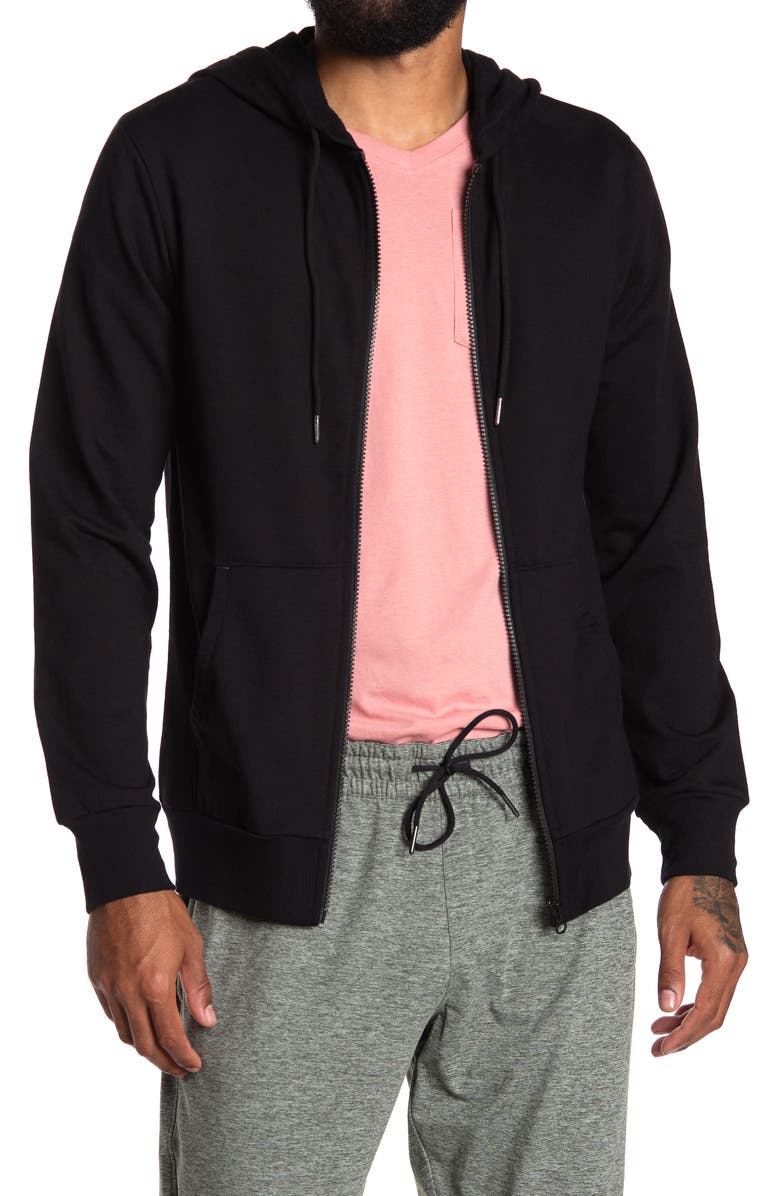 Z by Zella Rogue Full Zip Fleece Hoodie, Main, color,