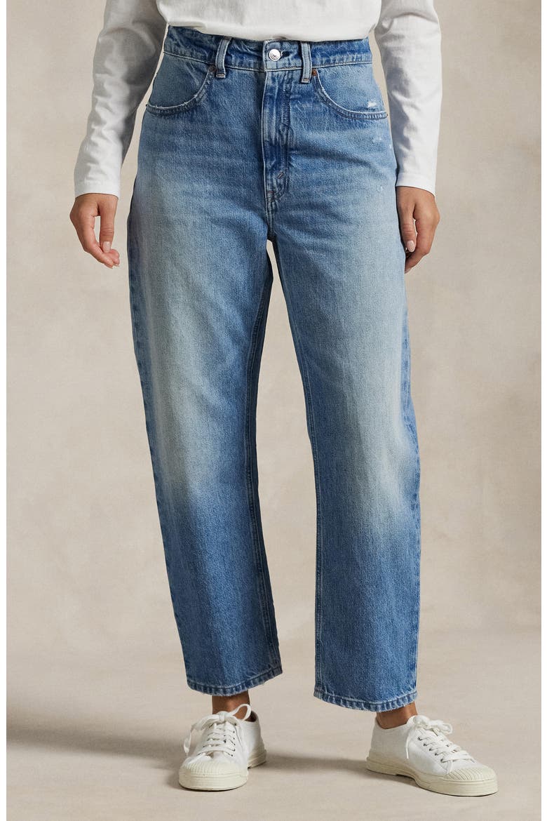 Relaxed High Waist Tapered Ankle Jeans, Alternate, color, KEENE WASH
