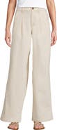 Lands' End High Rise Soft Denim Pleated Wide Leg Trousers