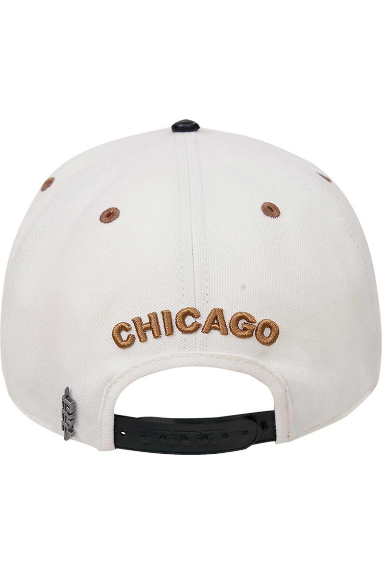 Men's Cream/Black Chicago Bulls Album Cover Snapback Hat, Alternate, color, Cream