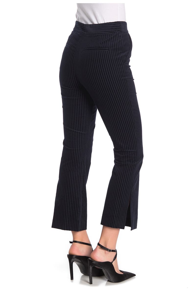FRAME Striped Crop Flared Velvet Pants, Alternate, color,