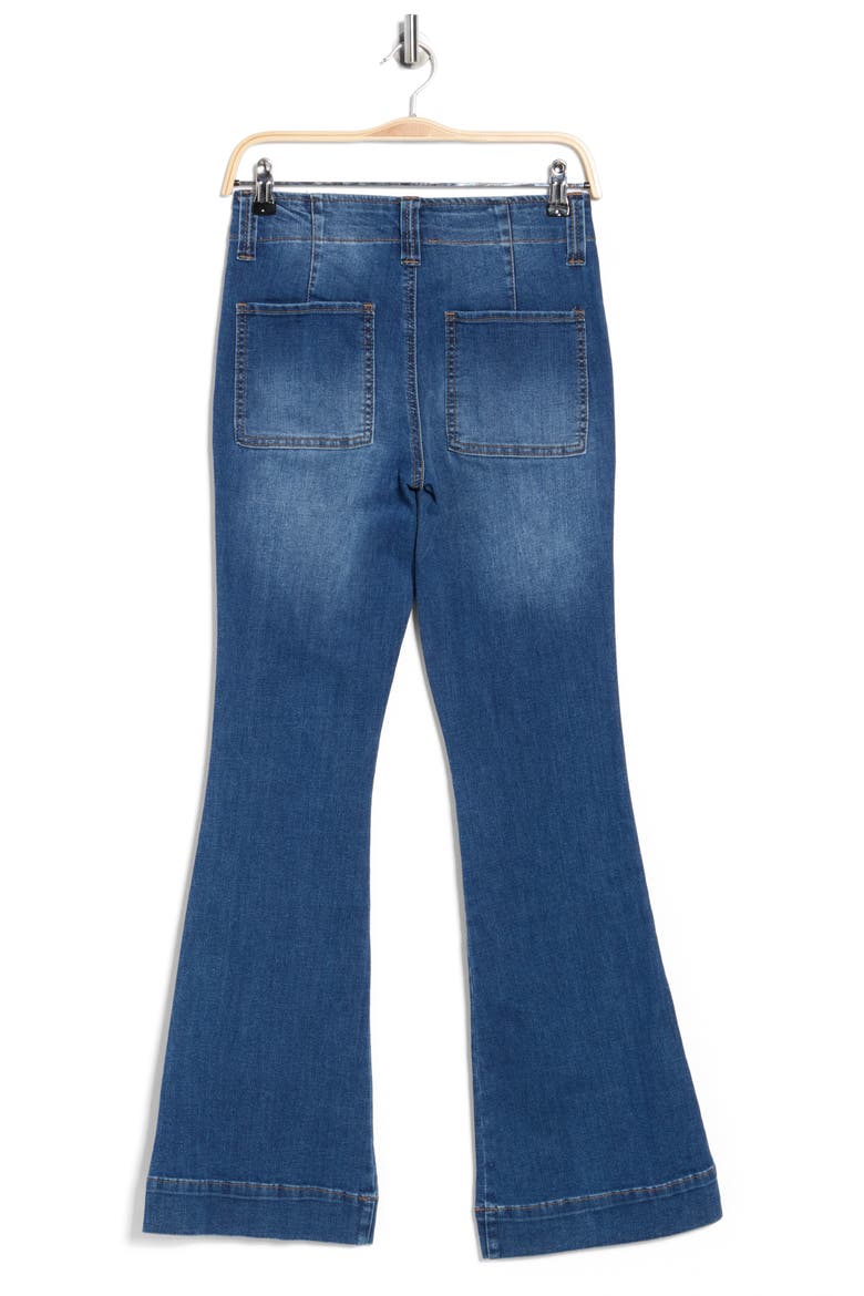 High Rise Flare Leg Jeans, Alternate, color, DARK WASH
