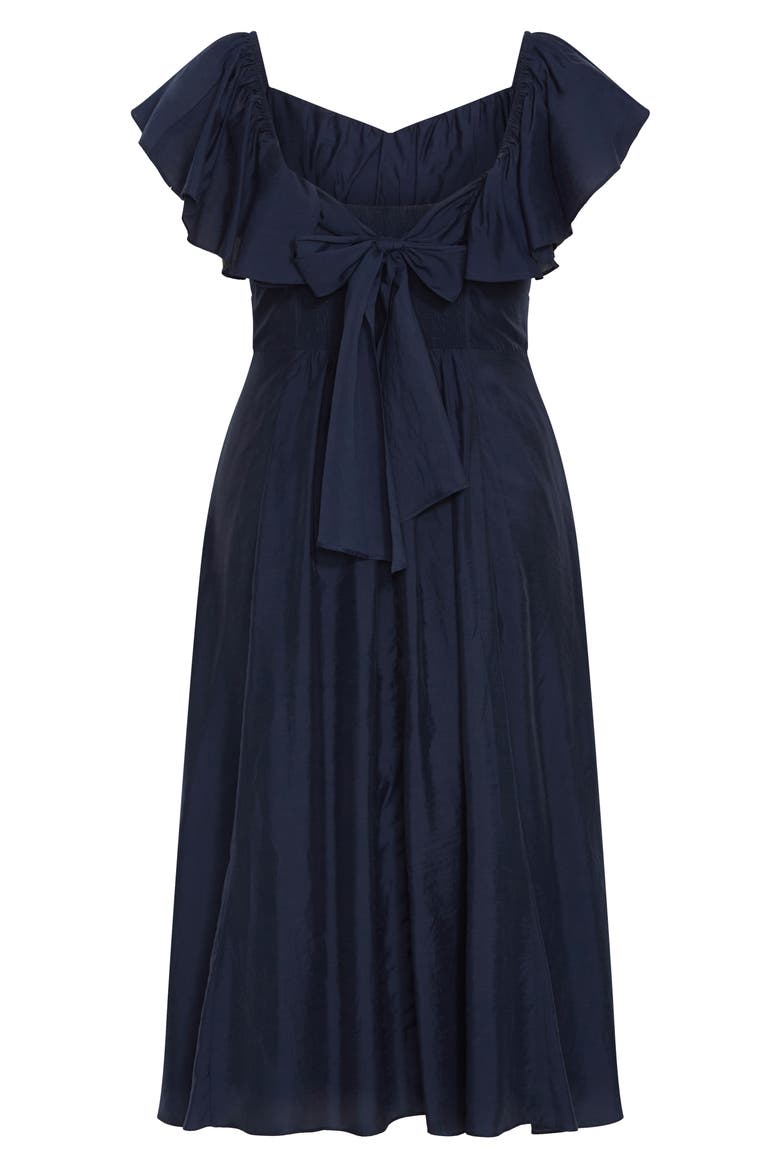 Alisa TIe Front Dress, Alternate, color, FRENCH NAVY