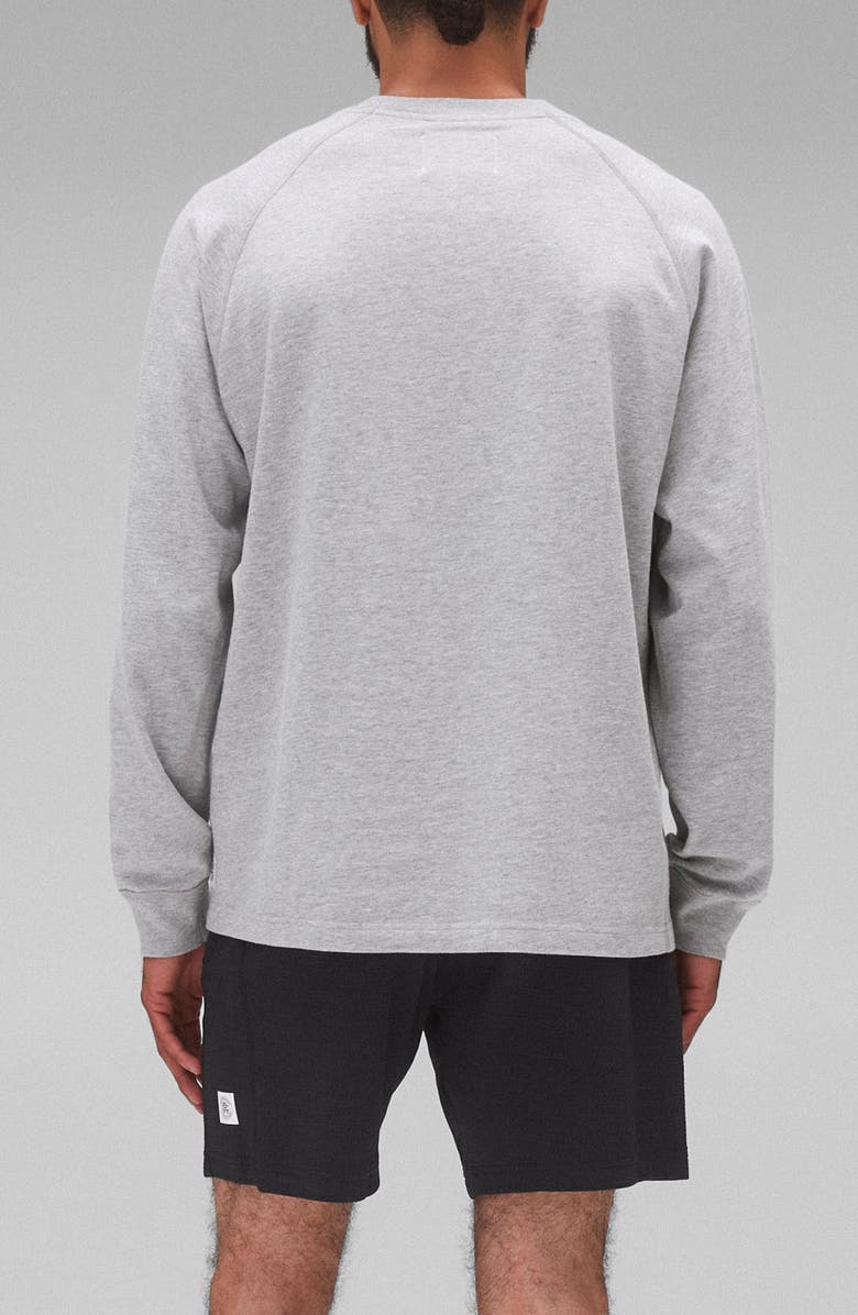 Reigning Champ Midweight Jersey Standard Long Sleeve T-Shirt, Alternate, color, Heather Grey