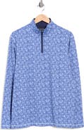 Bugatchi Stretch Cotton Quarter Zip Pullover