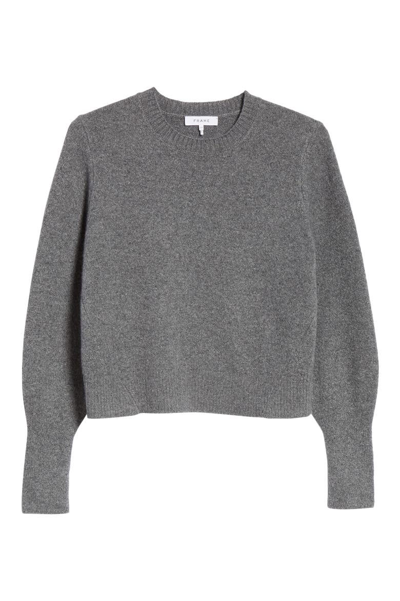 Puff Sleeve Sweater, Alternate, color, CHARCOAL