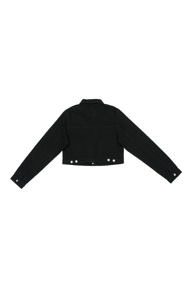 Alice Rhinestone Denim Jacket, Alternate, color, BLACK