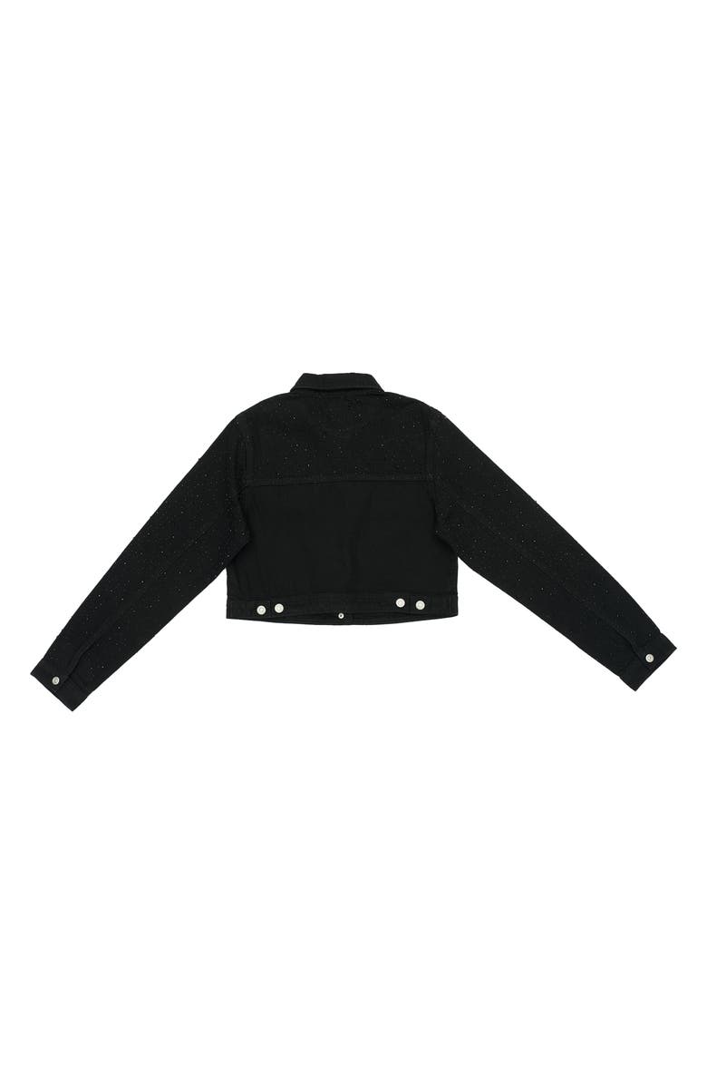 Bayeas Alice Rhinestone Denim Jacket, Alternate, color, Black
