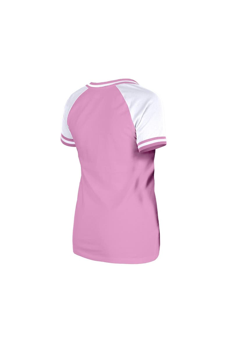 Women's New Era Pink Baltimore Ravens Mommy & Me V-Neck T-Shirt, Alternate, color, Pink
