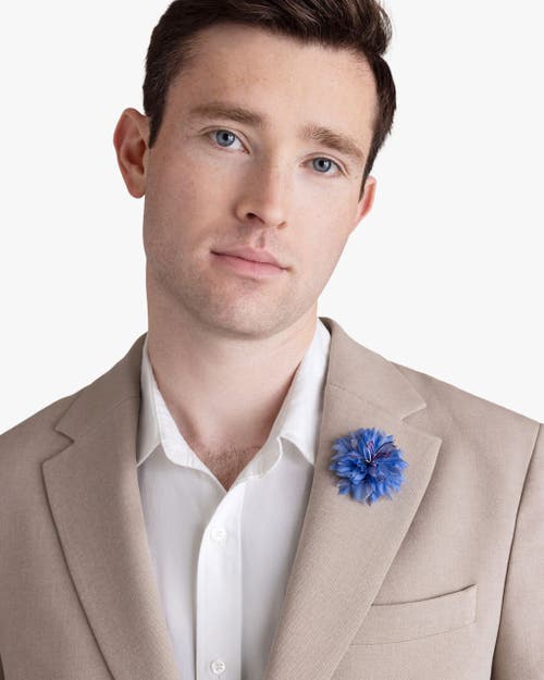 Helena Simon The Blue Cornflower Floral Brooch In Blue