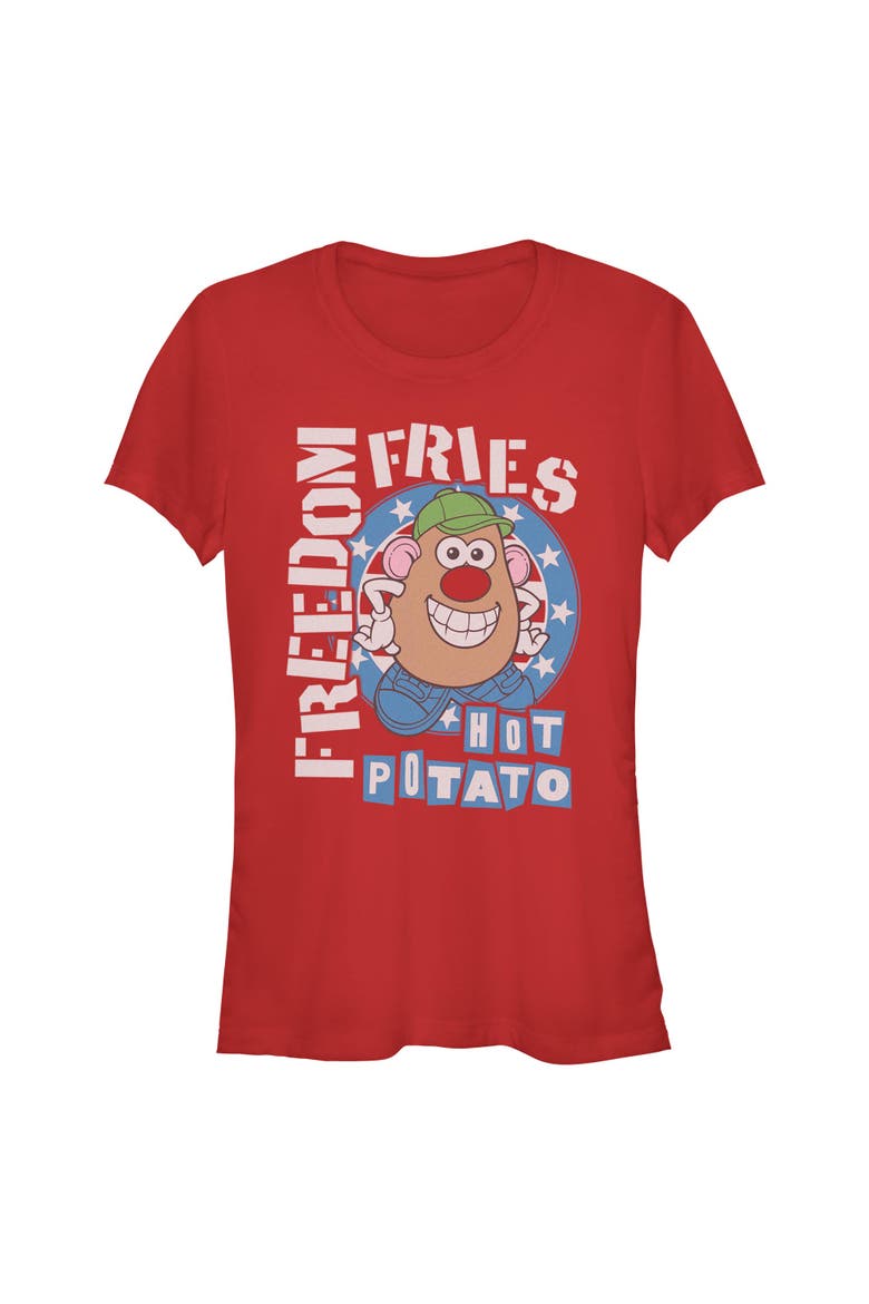 Junior's Freedom Fries T-Shirt, Main, color, Red