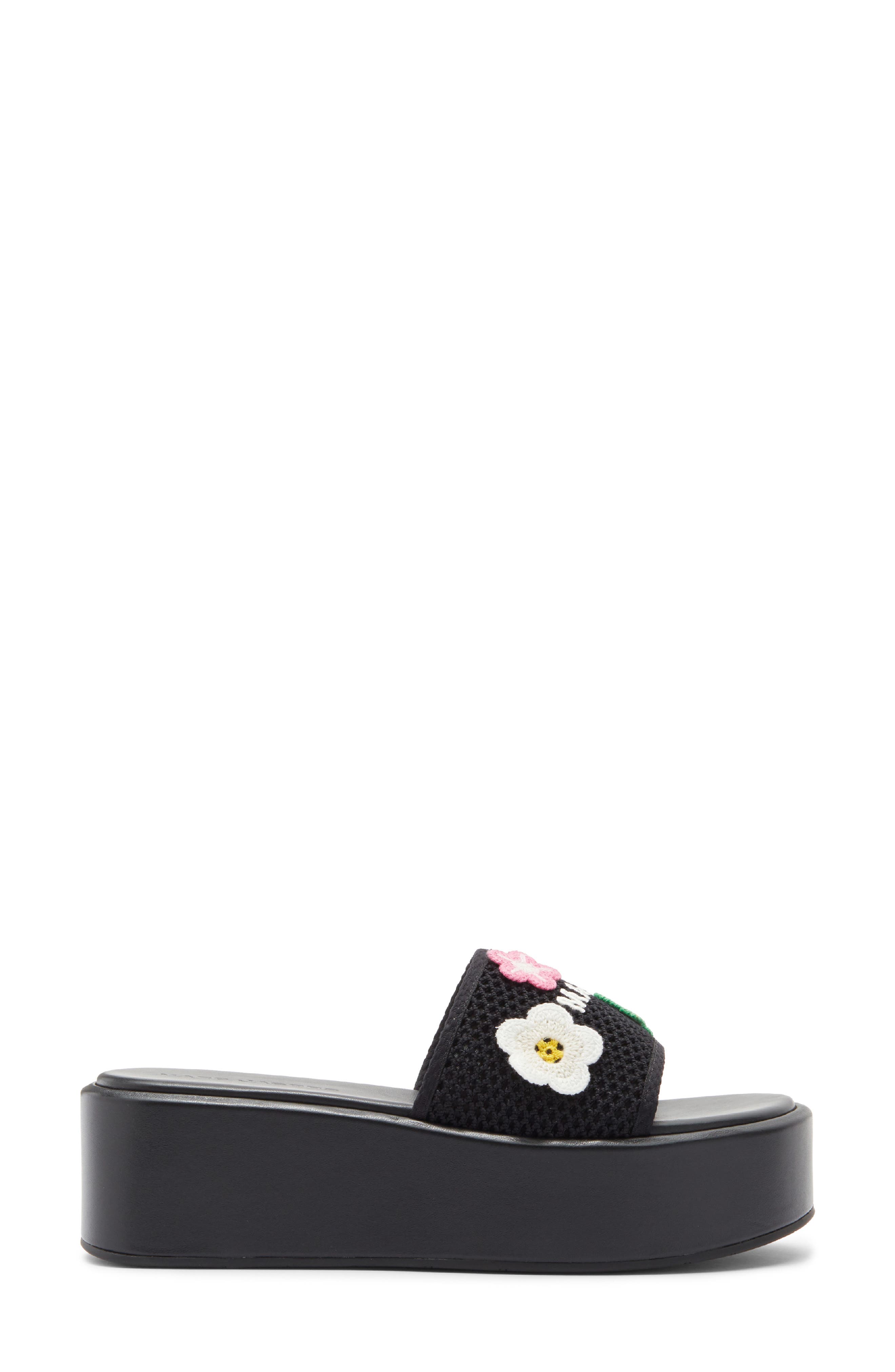 Marc Jacobs The Platform Slide Sandal, Alternate, color, Black Multi