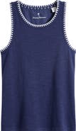 Tommy Bahama Ashby Isles Embroidered Slubbed Cotton Tank