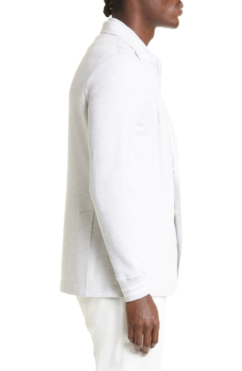 Eleventy Mixed Media Layered Knit Sport Coat, Alternate, color, 