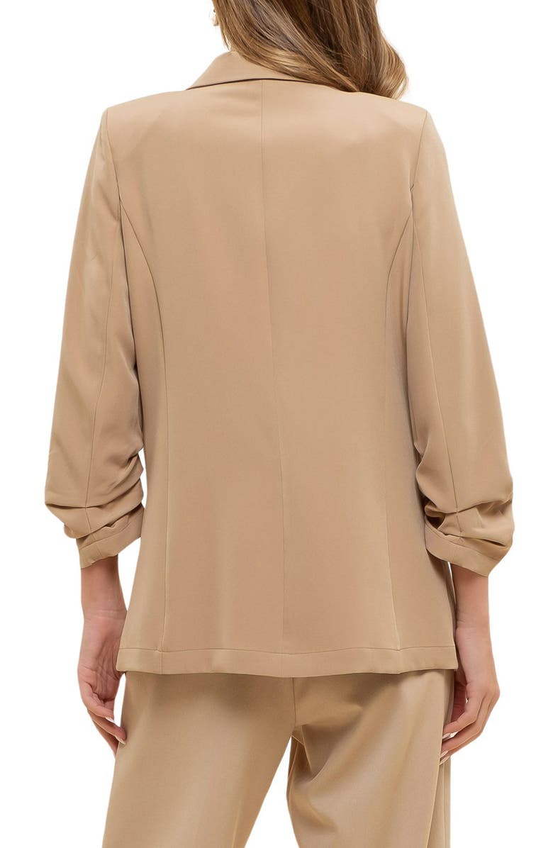 Ruched Sleeve Blazer