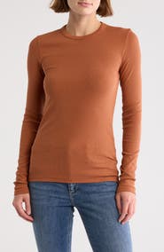 Nordstrom Everyday Stretch Pima Cotton Ribbed T-Shirt