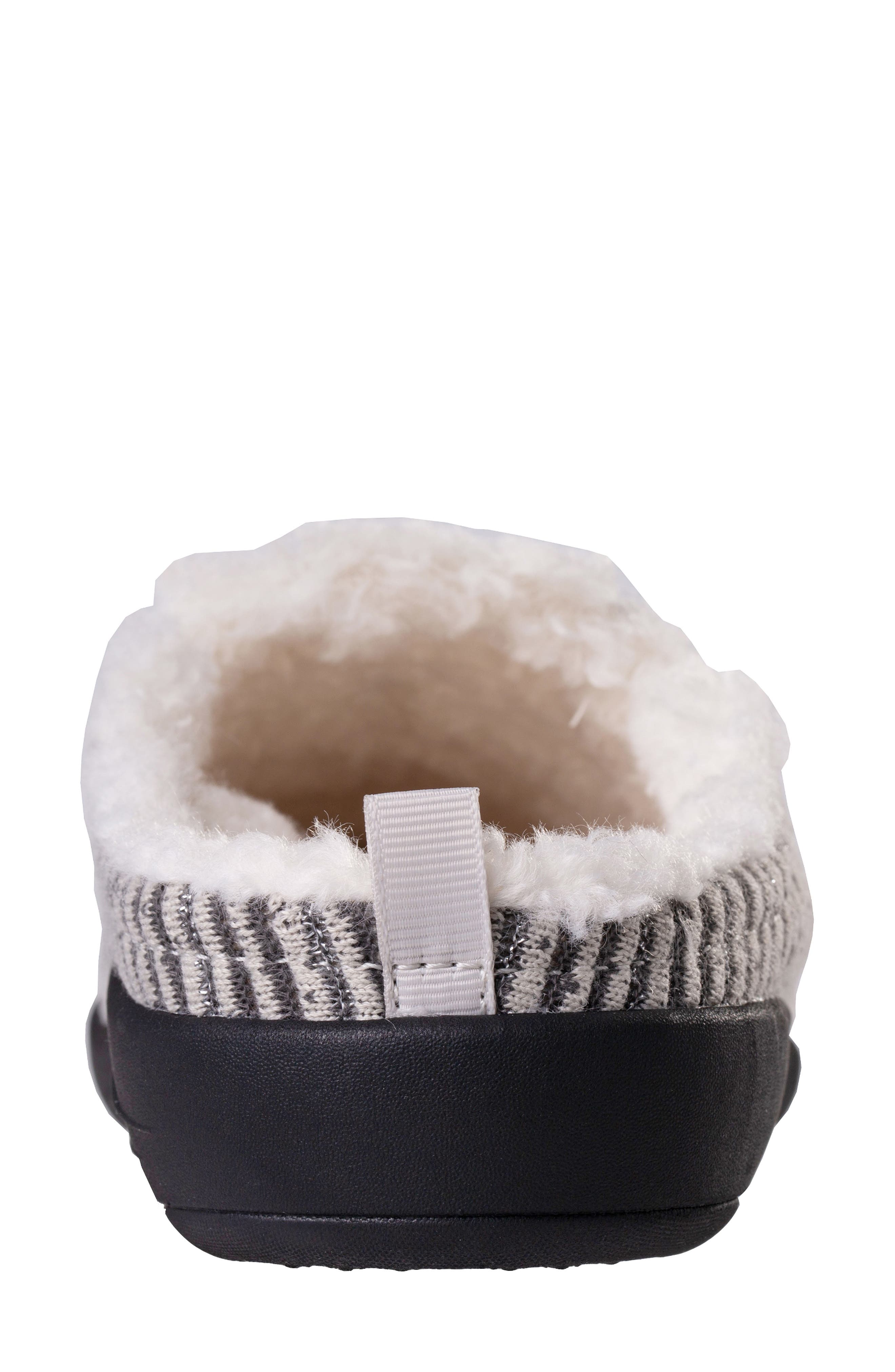 Revitalign Dundee Cozy Chenille Faux Fur Lined Slipper, Alternate, color, Grey