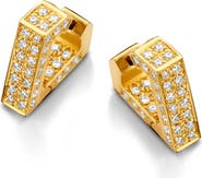 DRIES CRIEL Mini Brute Diamanti Diamond Huggie Hoop Earrings