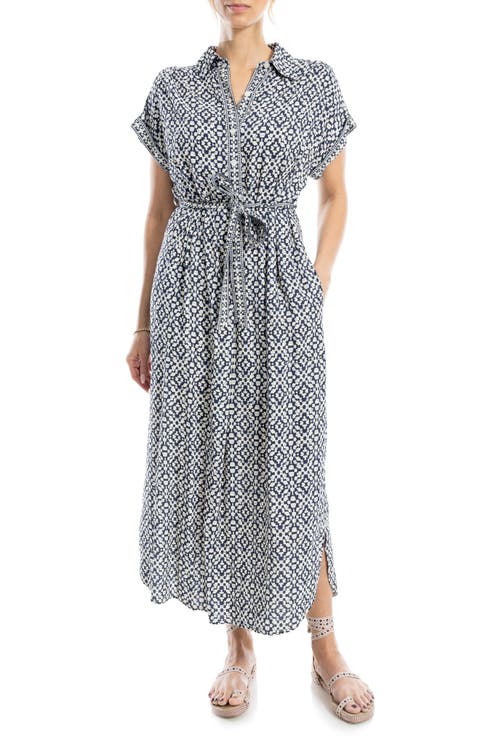 Short Sleeve Tie Waist Shirtdress