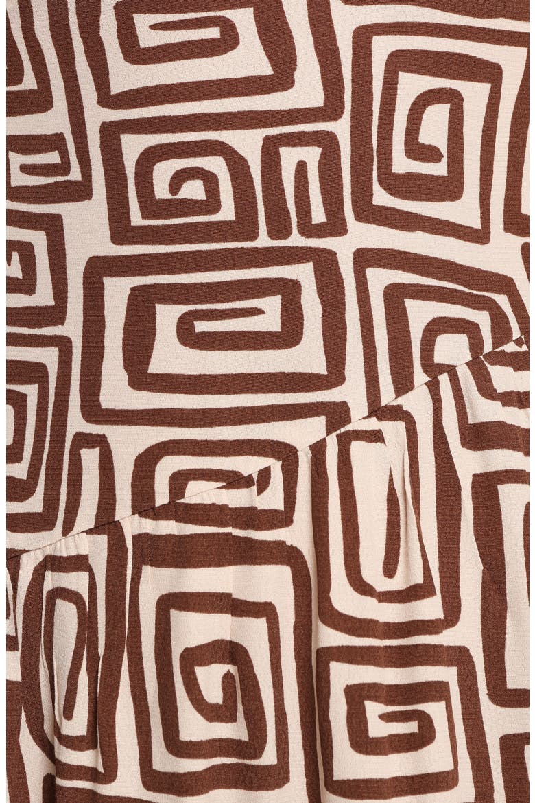 Sheridan Long Sleeve Minidress, Alternate, color, CHOCOLATE BROWN PRINT