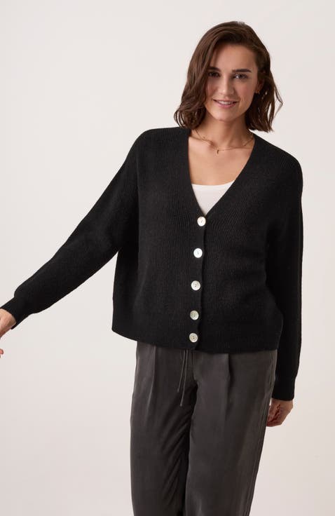 Slouchy Ribbed V-Neck Cardigan