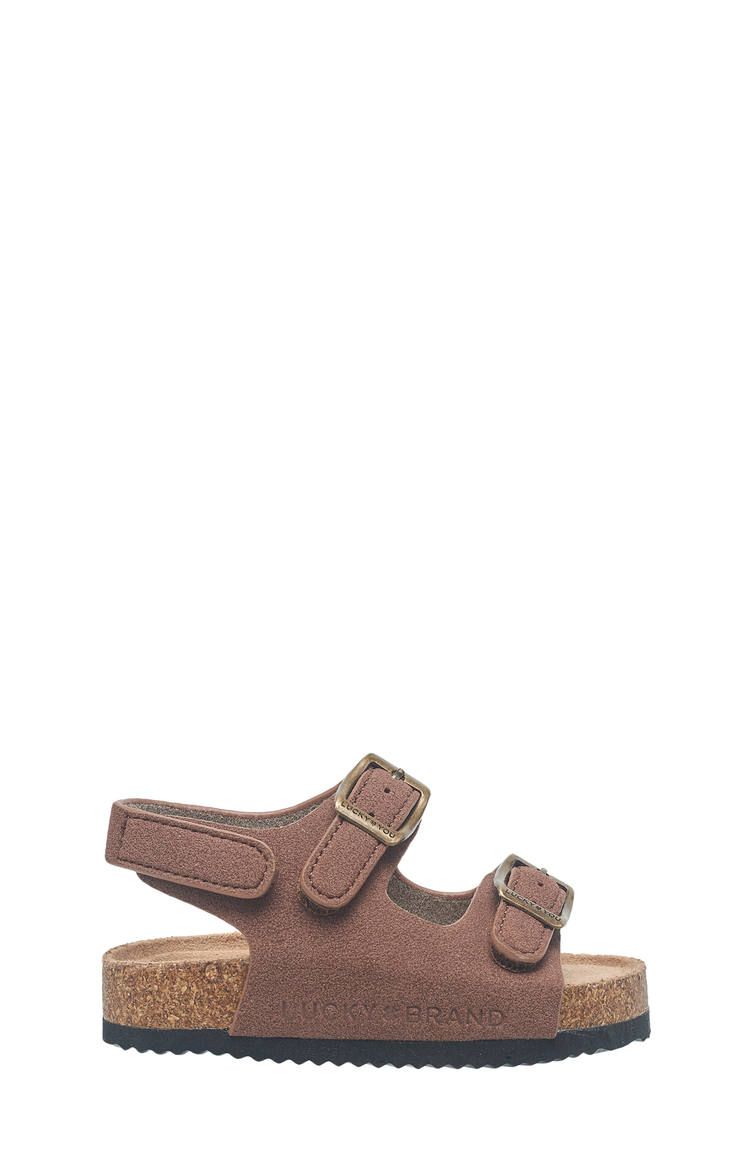 Lucky Brand Kids' Double Strap Sandal, Alternate, color, Brown